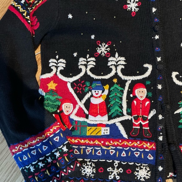 Ugly? Christmas 🎄 Cardigan Sweater Sz M - Picture 3 of 4